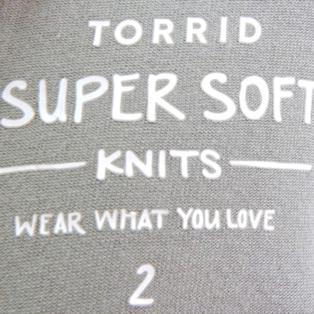Torrid Super Soft Knits Cold Shoulder Ruffle Top - Picture 3 of 5